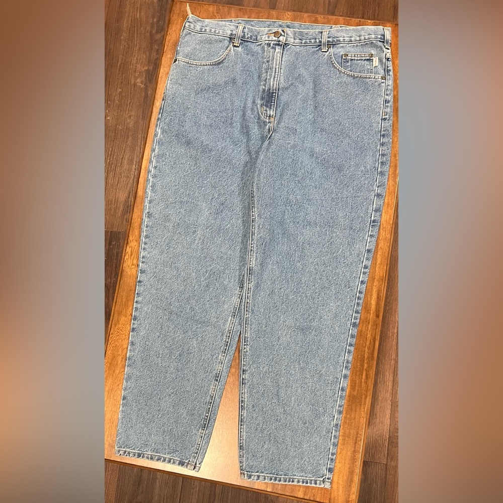 Carhartt Big/Tall Light Wash Blue Men's Relaxed Jeans - Picture 3 of 6